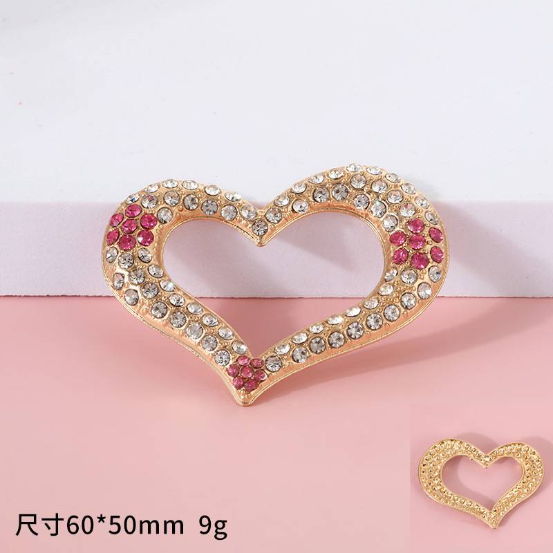 FS4686-2Pieces Big Heart Charms