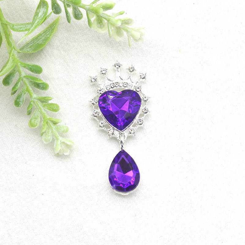FS4862-Crown Heart Diamond Charms
