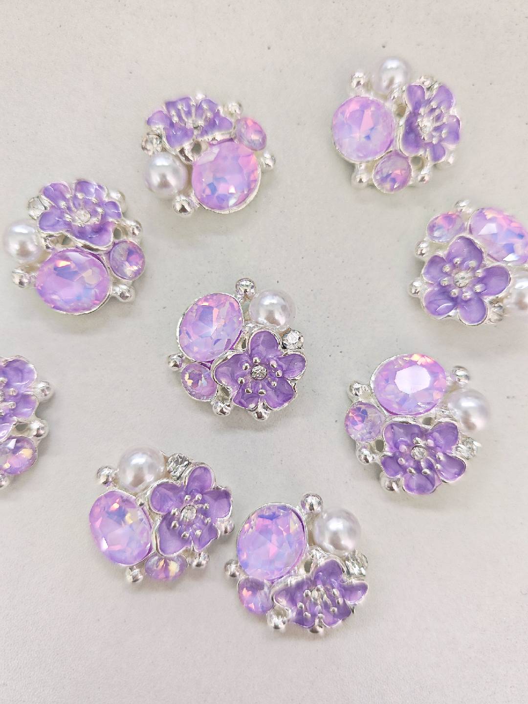 FS4945-Flower Diamond Pearl Patch For Making Fancy Beads