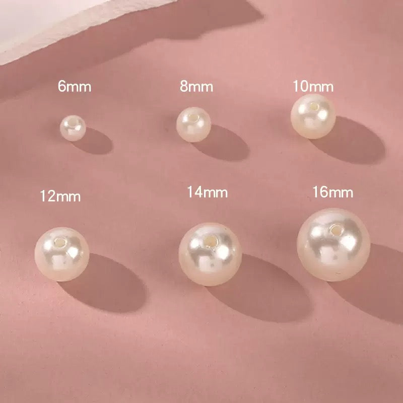 FS1268-16MM Pearl Looking Acrylic Beads Fit For Beadable Pens