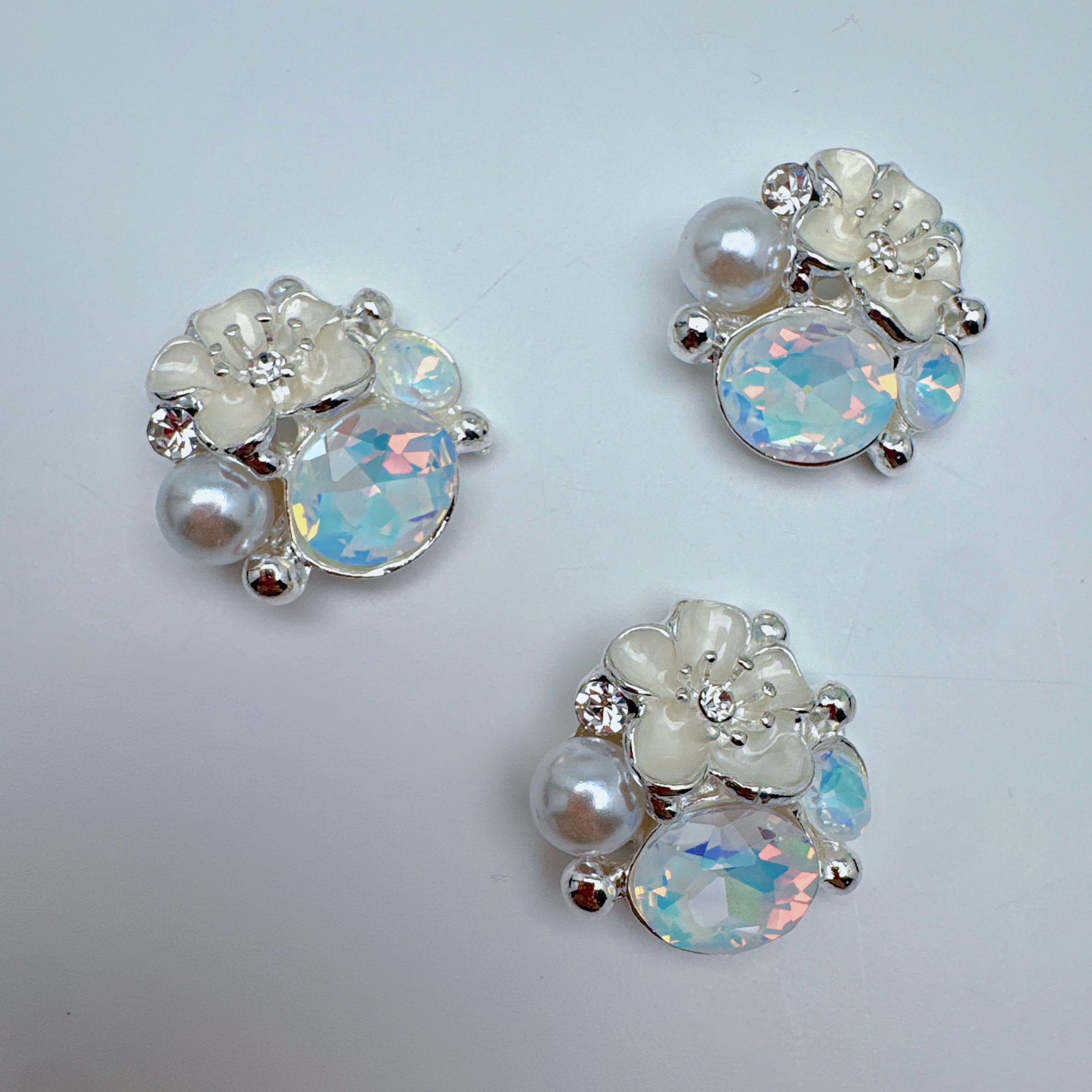 FS4945-Flower Diamond Alloy Charms For Making Fancy Beads