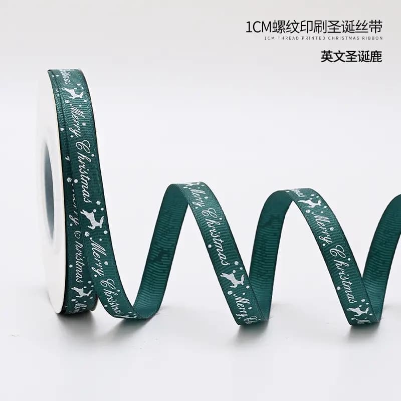 FS2733-1CM Christmas Ribbons for DIY, Crafts, Gift Packaging, Home Decoration Zoe DIY Wholesale