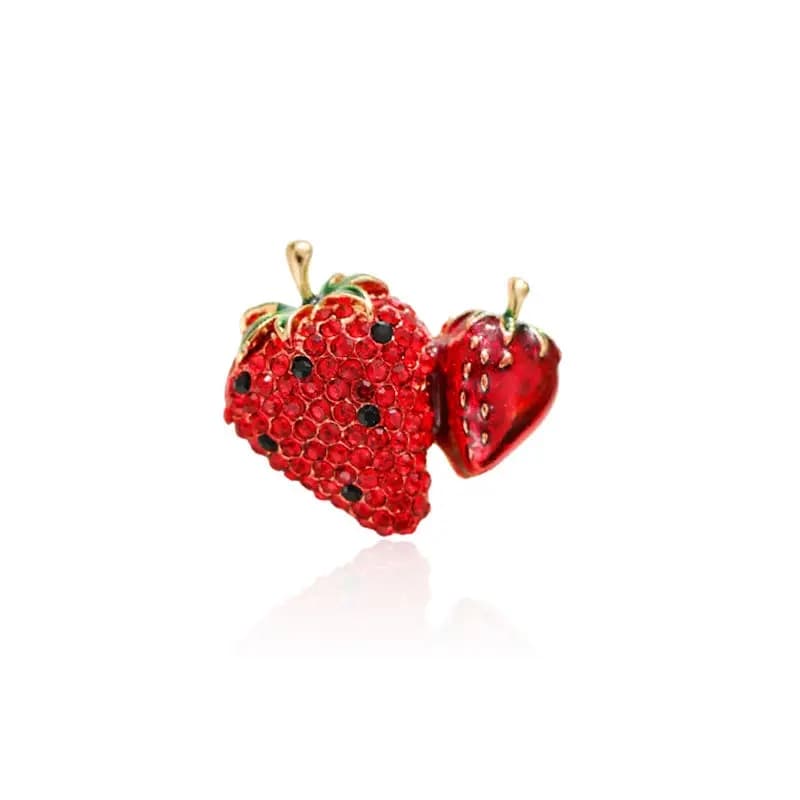 FS6755-2.8*3.5MM Strawberry-Shaped Crystal Metal Charms for Jewellery Making Charms Zoe DIY Wholesale