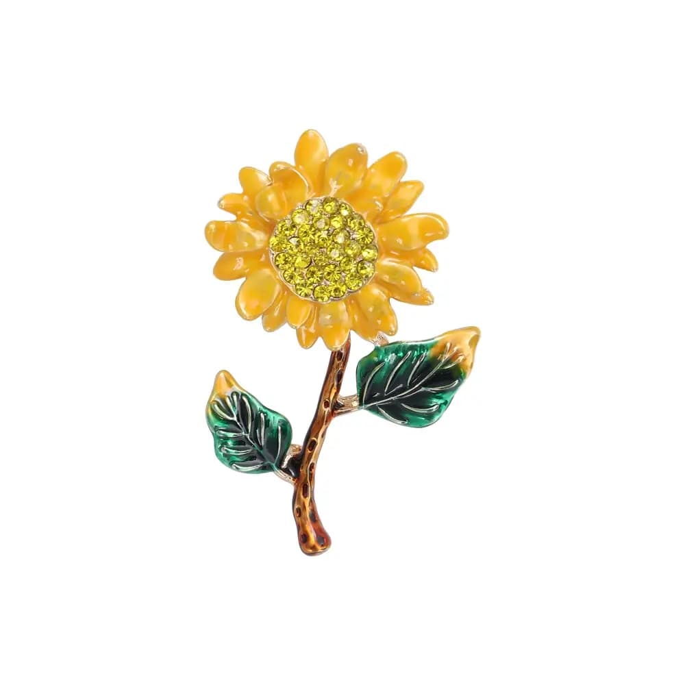 FS6756-3.4*5.2MM Sunflower Metal Charms for Jewellery Making with Junction Ring DIY Summer Autumn Zoe DIY Wholesale