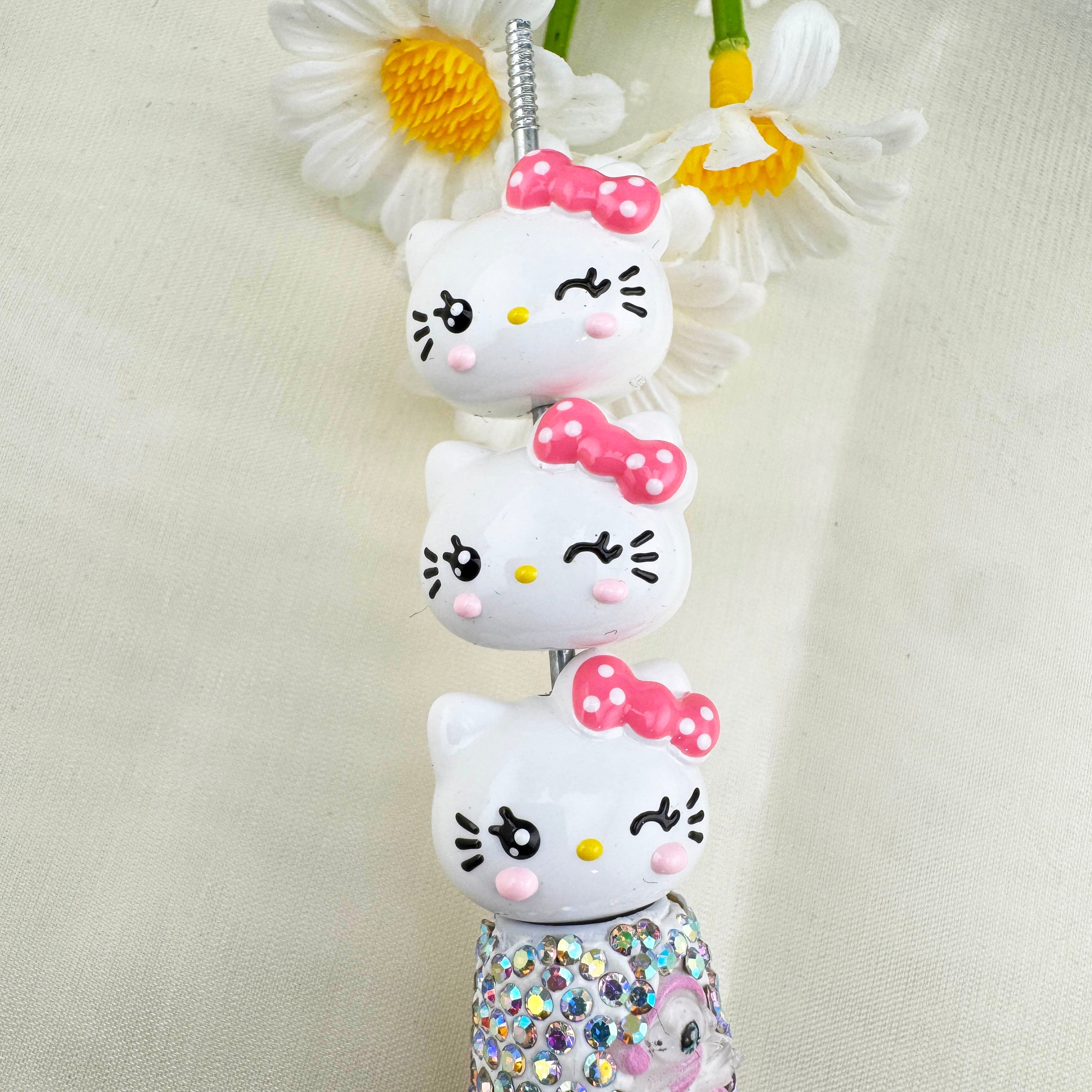 FS6806-HK Head Hand Painted Acrylic Beads For Making Pens Keychain Zoe DIY Wholesale