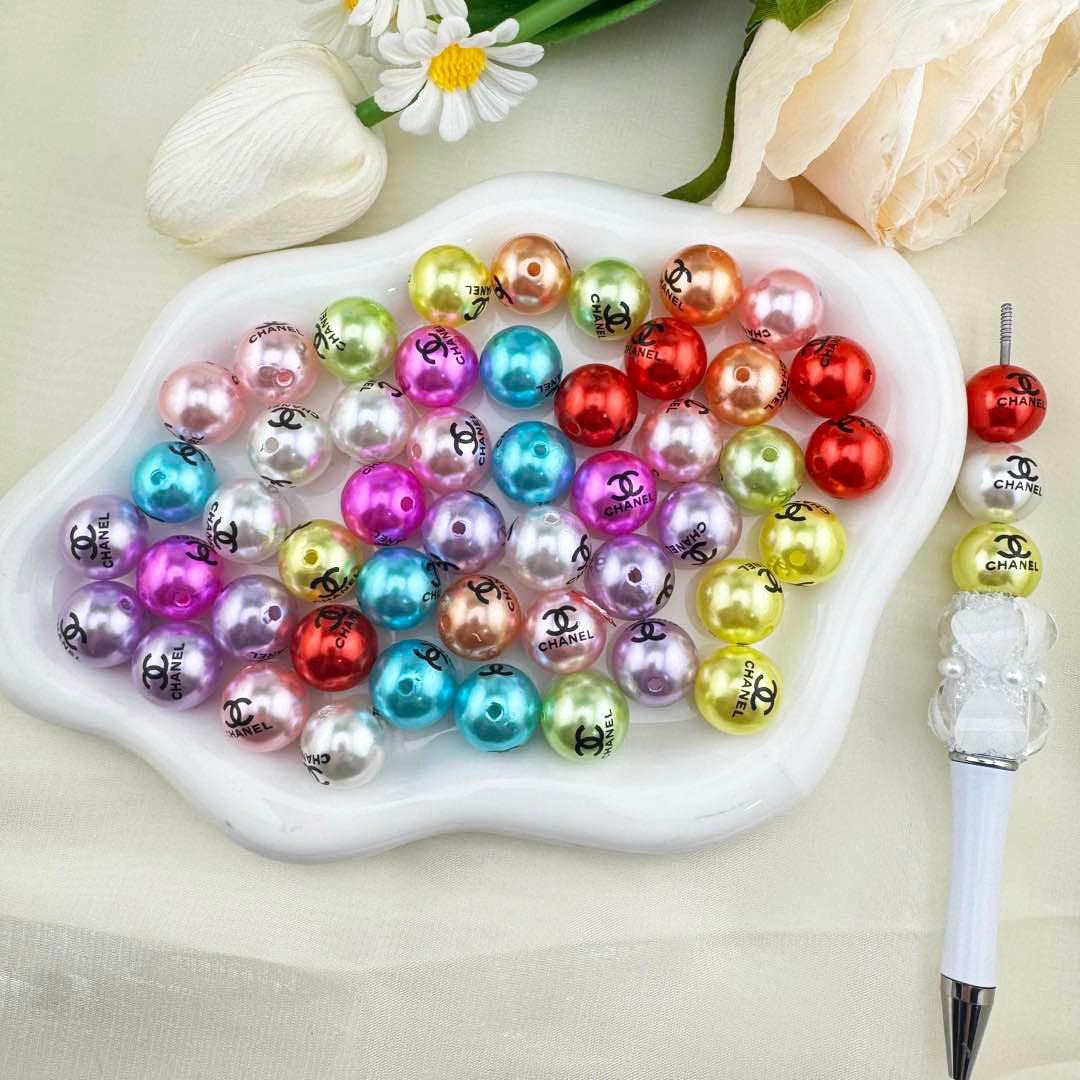 FS6818-16mm Random Mixed Color Pearl Looking Acrylic Beads Zoe DIY Wholesale