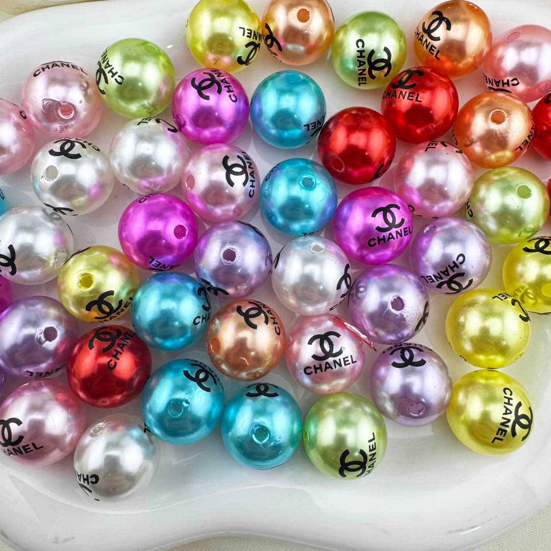 FS6818-16mm Random Mixed Color Pearl Looking Acrylic Beads Zoe DIY Wholesale