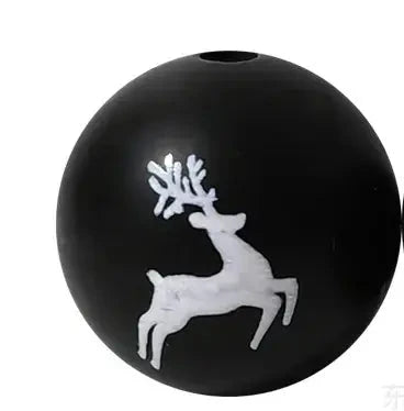 FS1129-15MM Christmas Silicone Beads for Pens, Necklaces and Bracelets Zoe DIY Wholesale