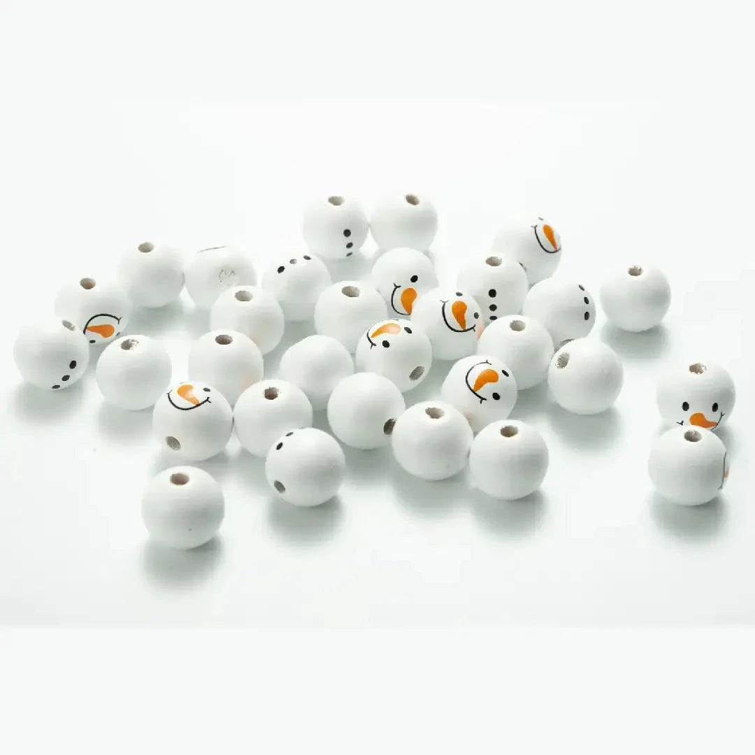FS2912-15MM Snowman Silicone Beads for DIY Keyrings Crafts Jewelry Making Keychains, Making Mixed Silicone Focal Beads for Pens, Necklaces and Bracelets Zoe DIY Wholesale