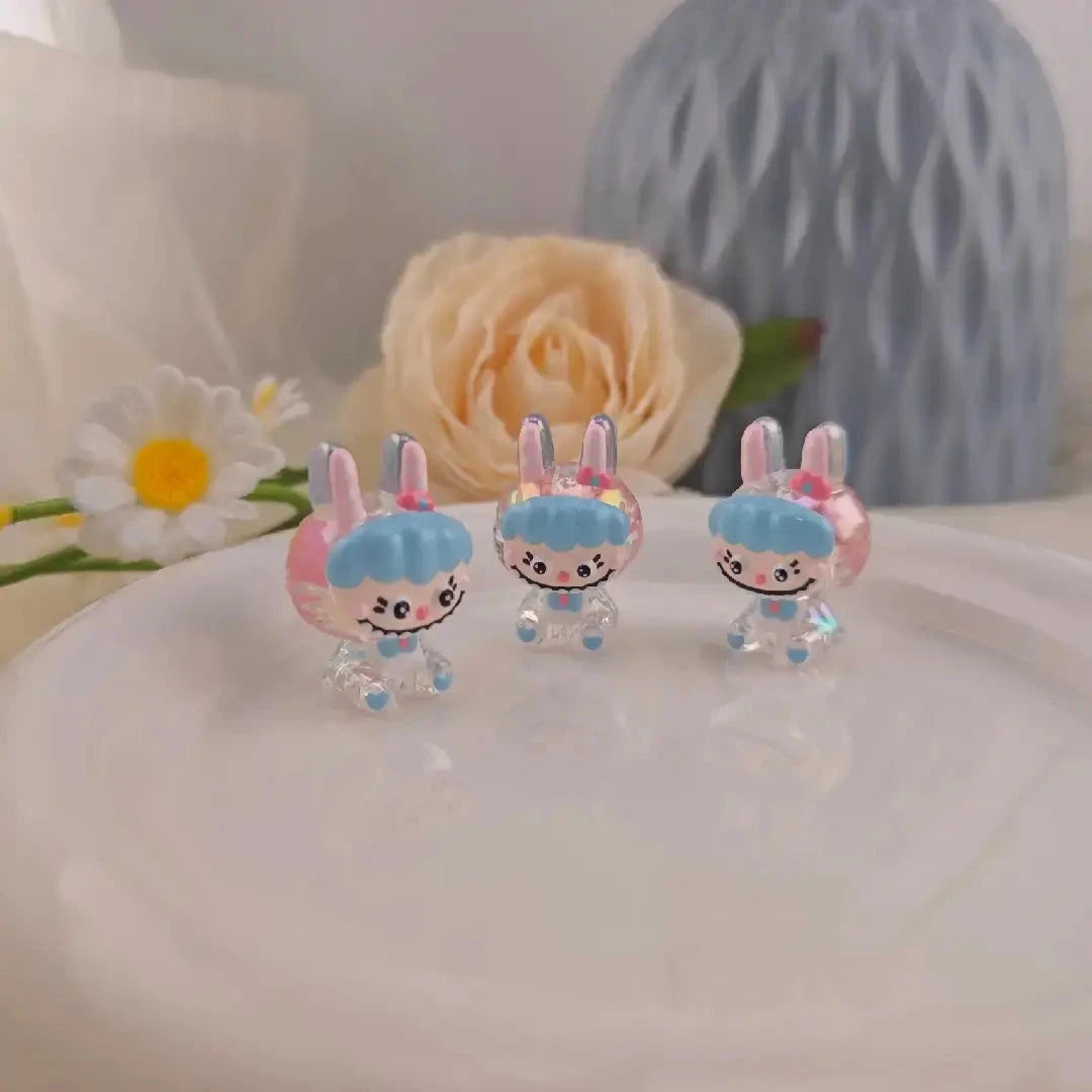 FS6849 Transparent Labubu 3D Hand -Painted Beads for Pens, Necklaces and Bracelets Zoe DIY Wholesale