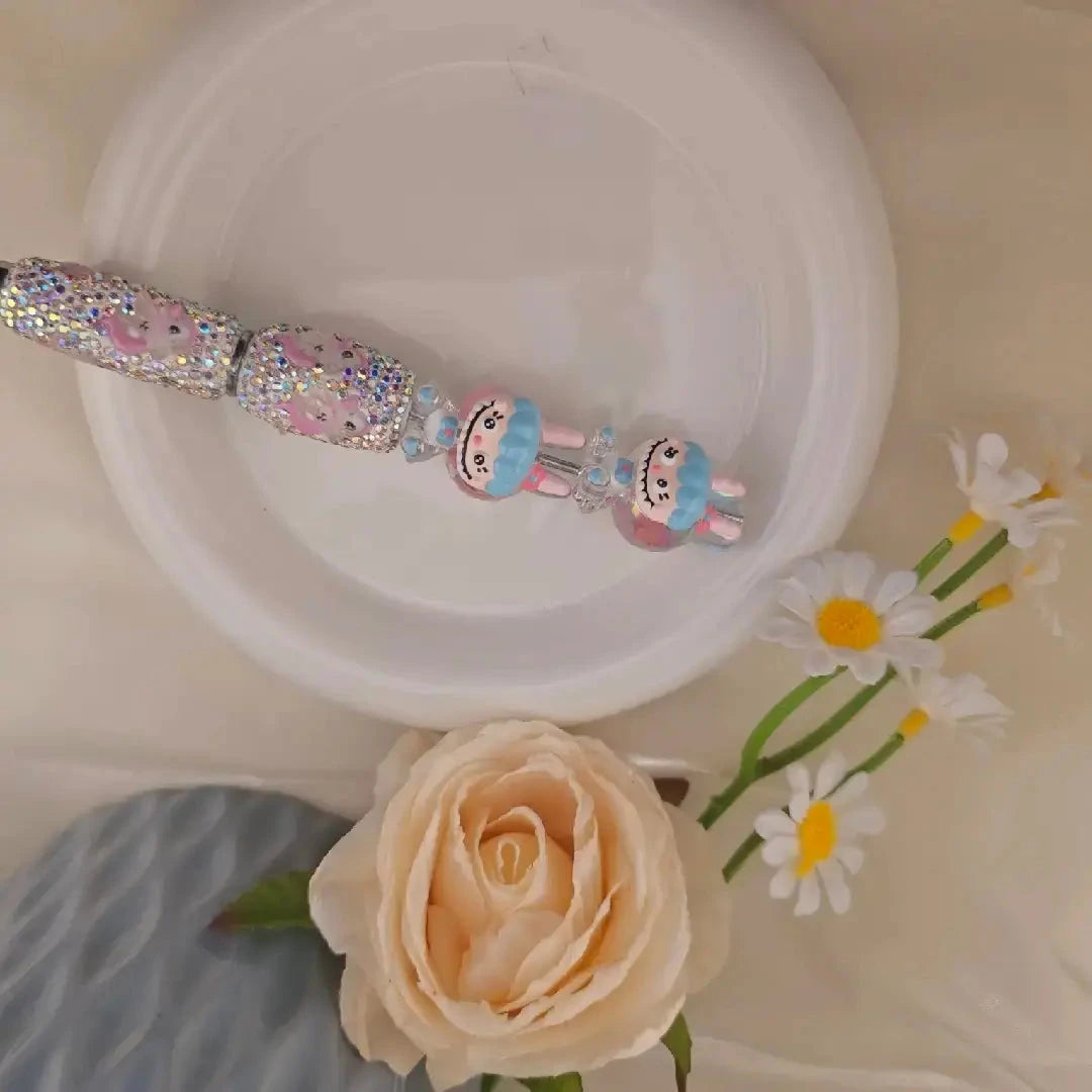 FS6849 Transparent Labubu 3D Hand -Painted Beads for Pens, Necklaces and Bracelets Zoe DIY Wholesale