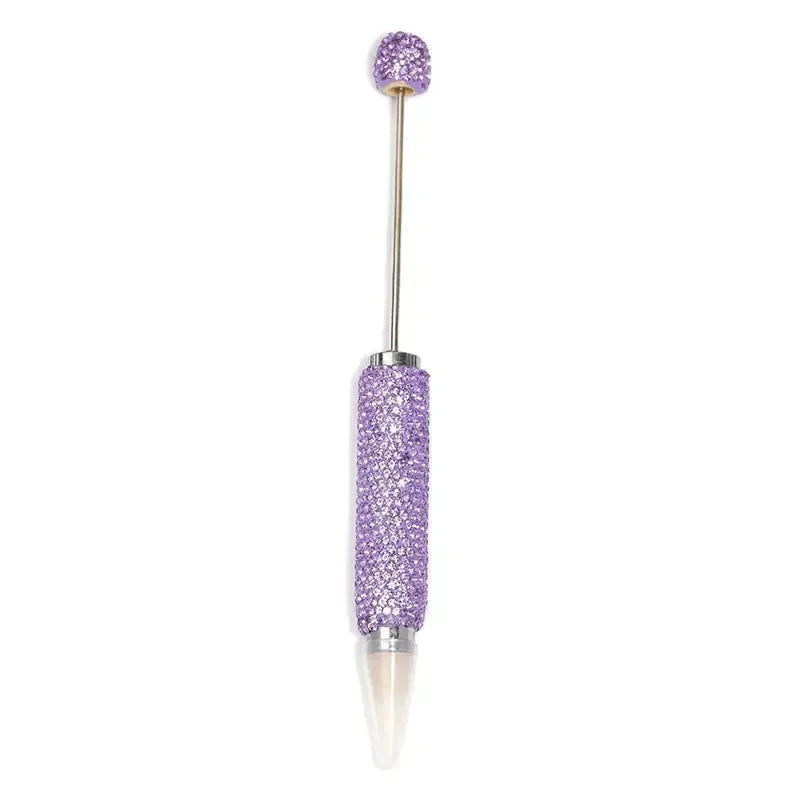 FS6856-168MM DIY Long Style Beadable Pen with Colorful Rhinestones in Solid Color Zoe DIY Wholesale