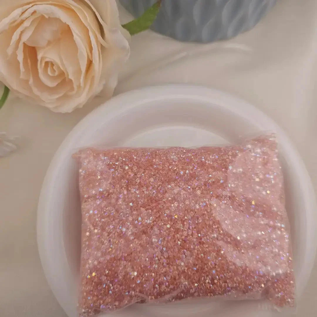 FS6512-Mixed 2MM Sugar Diamonds + 3MM and 4MM Pearl for Sweets Ice Cubes Jelly Fondant Decoration Sugar Paste Soap Jewellery DIY Zoe DIY Wholesale