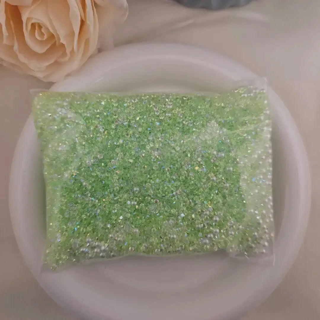 FS6512-Mixed 2MM Sugar Diamonds + 3MM and 4MM Pearl for Sweets Ice Cubes Jelly Fondant Decoration Sugar Paste Soap Jewellery DIY Zoe DIY Wholesale