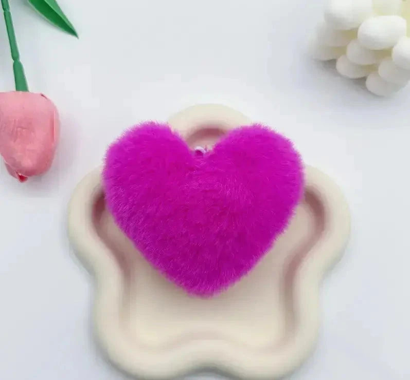 FS6860-Fuzzy Heart-Shaped Plush toy Zoe DIY Wholesale