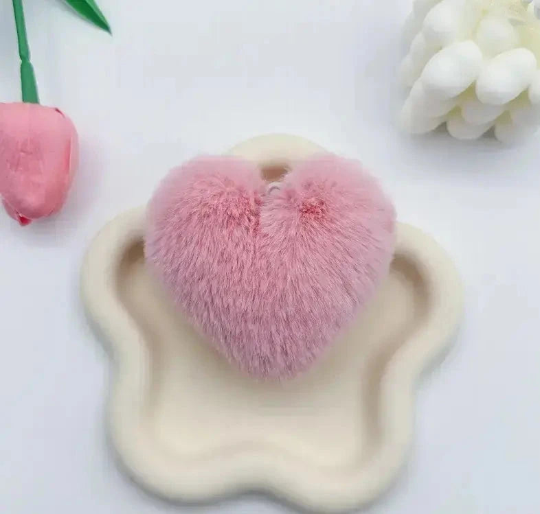 FS6860-Fuzzy Heart-Shaped Plush toy Zoe DIY Wholesale