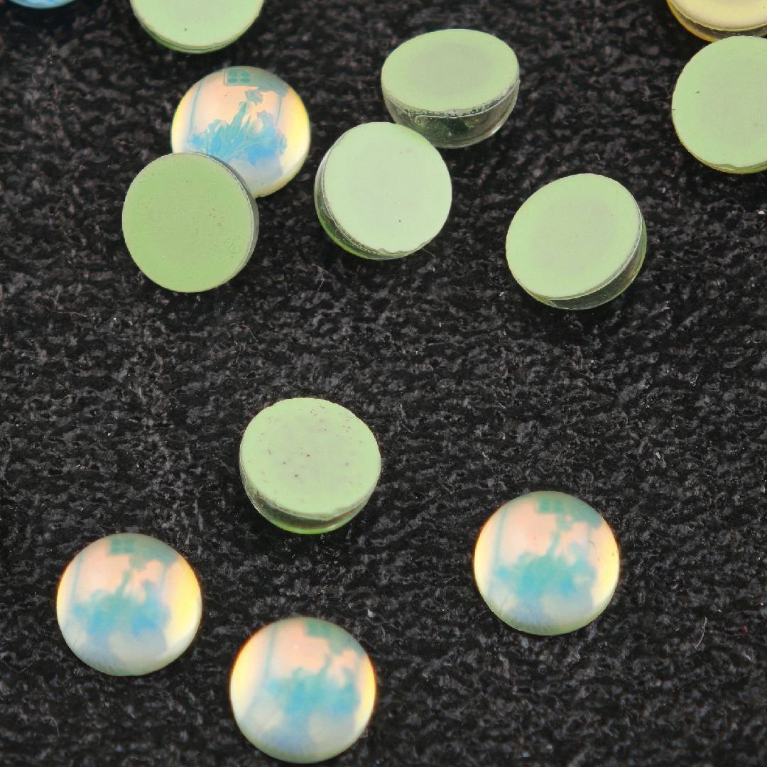 FS6869- 5mm Mocha Color Flat Bottom Semi-Circle Crystal Diamonds Zoe DIY Wholesale