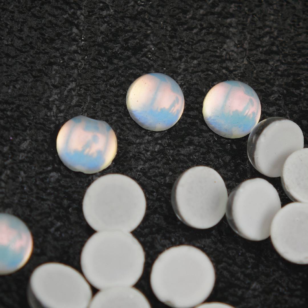 FS6869- 5mm Mocha Color Flat Bottom Semi-Circle Crystal Diamonds Zoe DIY Wholesale