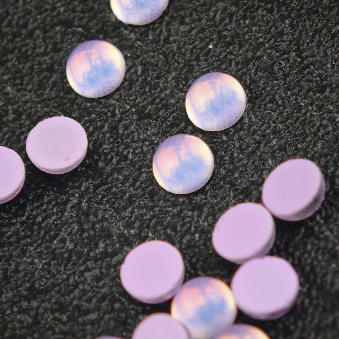 FS6869- 5mm Mocha Color Flat Bottom Semi-Circle Crystal Diamonds Zoe DIY Wholesale