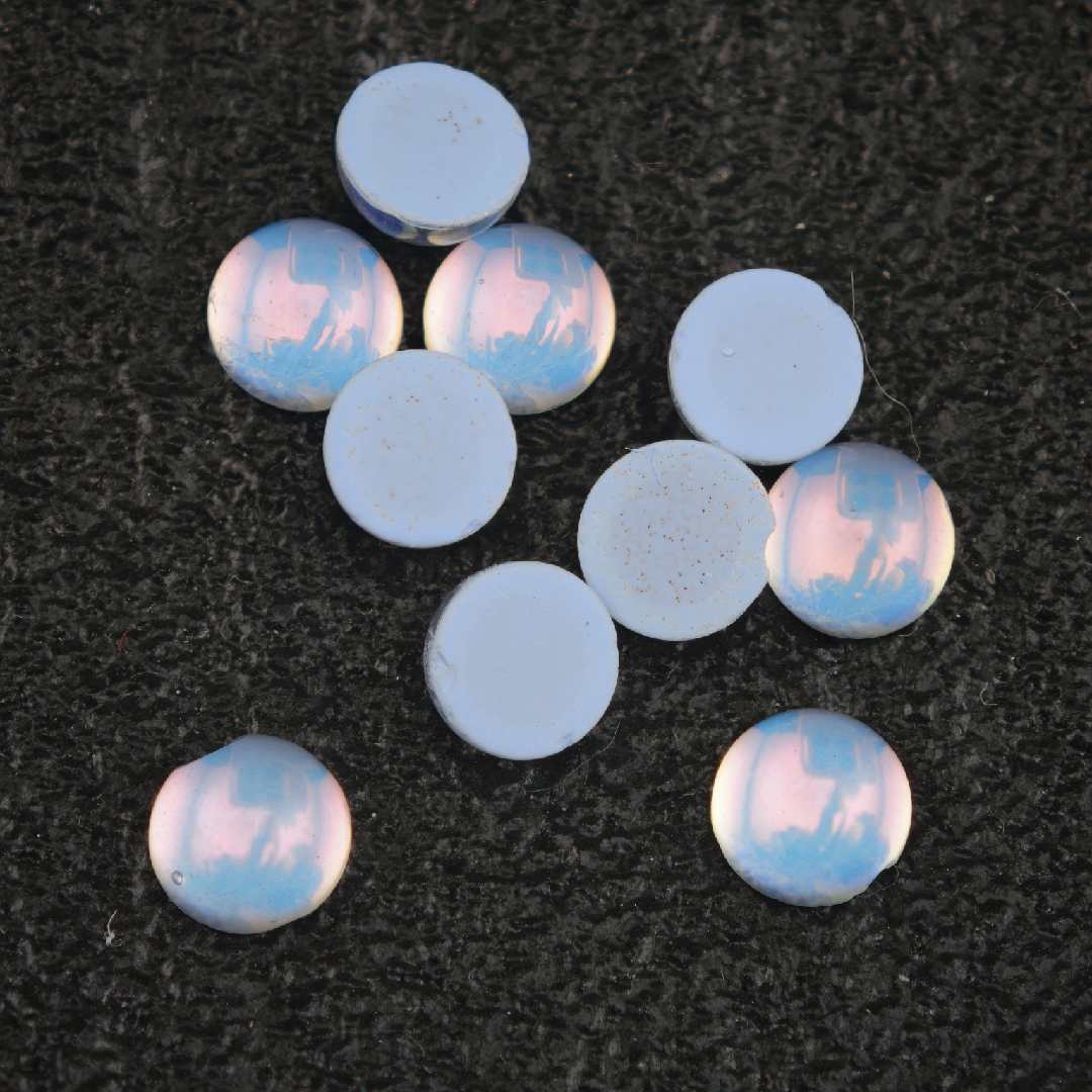 FS6869- 5mm Mocha Color Flat Bottom Semi-Circle Crystal Diamonds Zoe DIY Wholesale