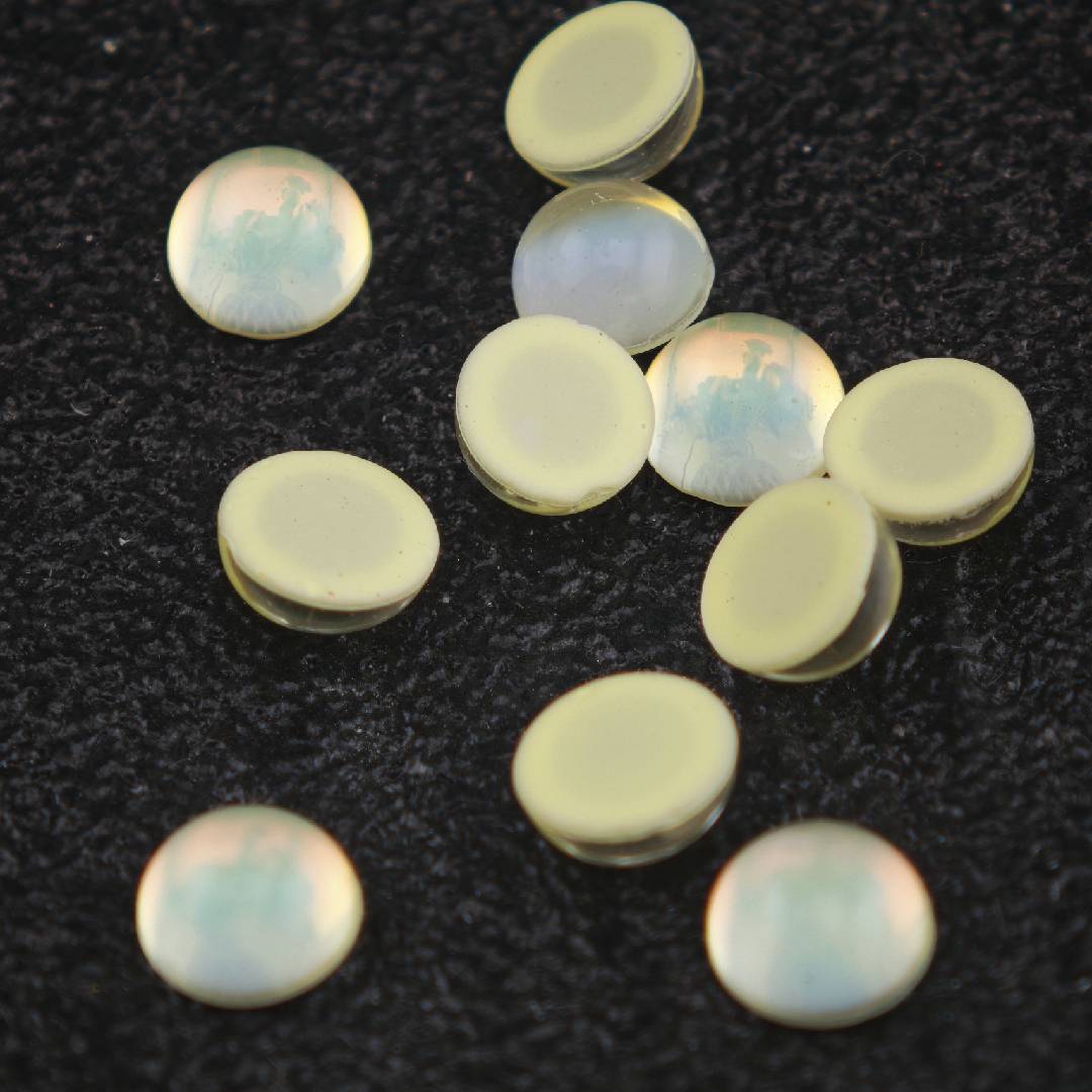 FS6869- 5mm Mocha Color Flat Bottom Semi-Circle Crystal Diamonds Zoe DIY Wholesale