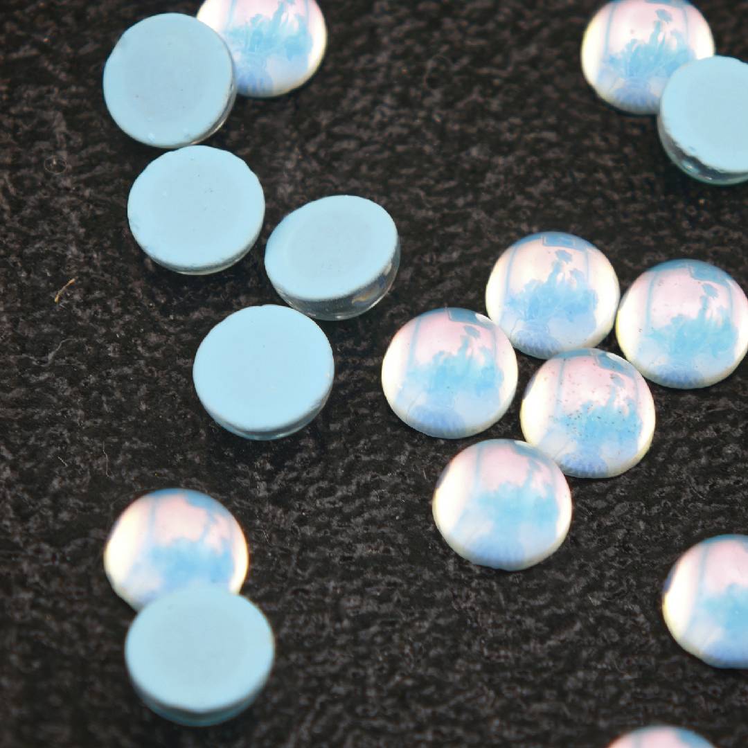 FS6869- 5mm Mocha Color Flat Bottom Semi-Circle Crystal Diamonds Zoe DIY Wholesale