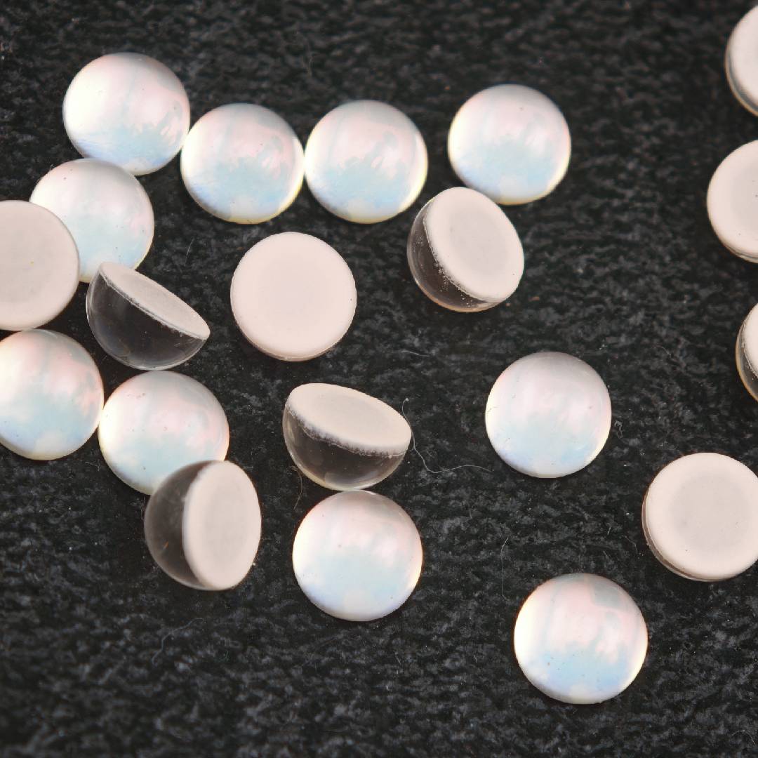 FS6869- 5mm Mocha Color Flat Bottom Semi-Circle Crystal Diamonds Zoe DIY Wholesale