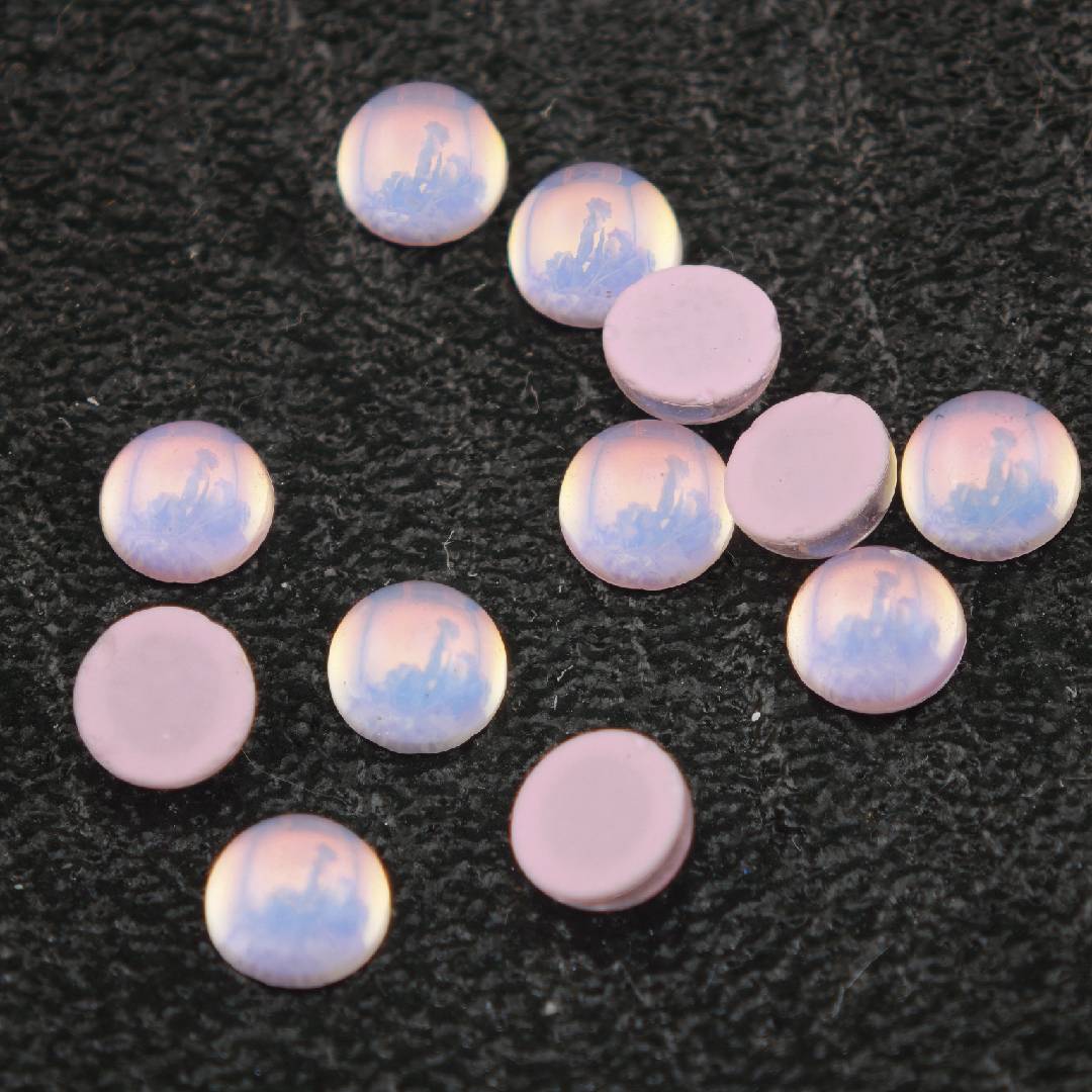 FS6869- 5mm Mocha Color Flat Bottom Semi-Circle Crystal Diamonds Zoe DIY Wholesale