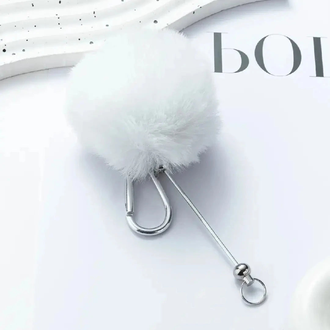 FS6871-Beaded Pom-Pom Keychain Clip for DIY Jewellery Zoe DIY Wholesale
