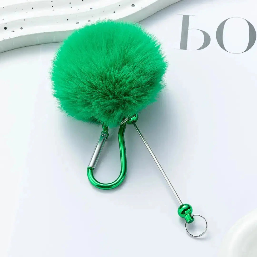 FS6871-Beaded Pom-Pom Keychain Clip for DIY Jewellery Zoe DIY Wholesale