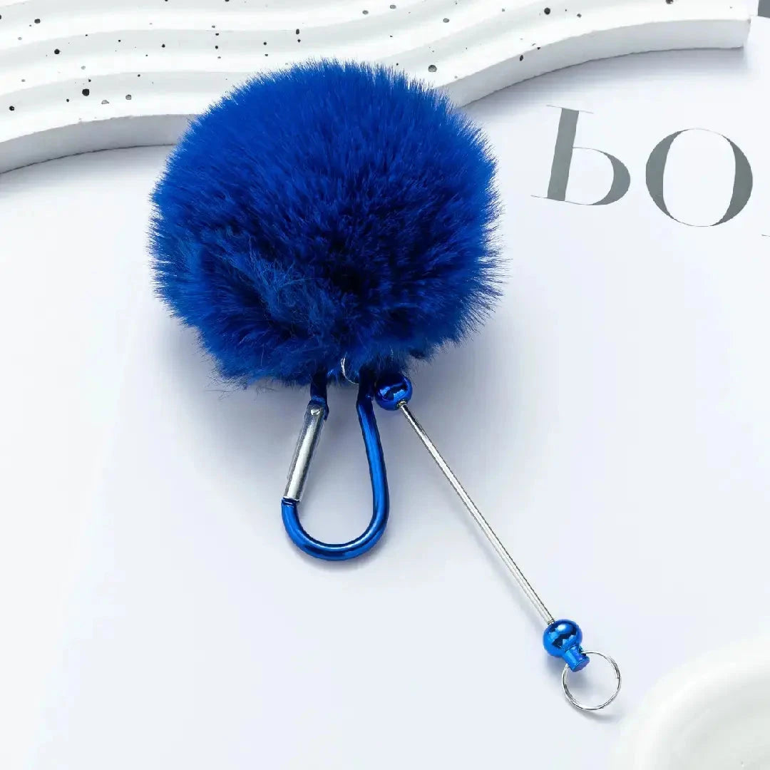FS6871-Beaded Pom-Pom Keychain Clip for DIY Jewellery Zoe DIY Wholesale