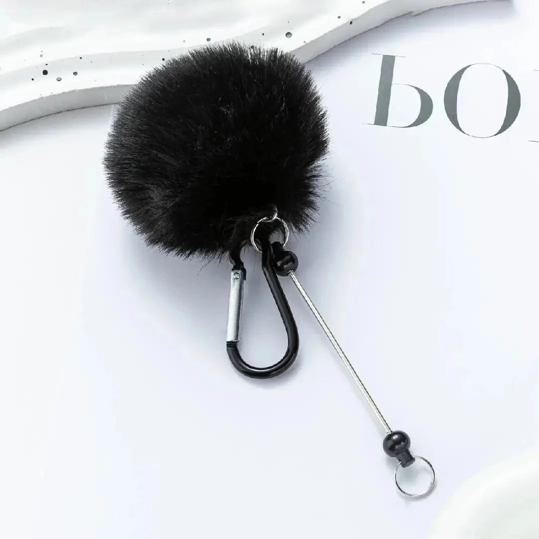 FS6871-Beaded Pom-Pom Keychain Clip for DIY Jewellery Zoe DIY Wholesale