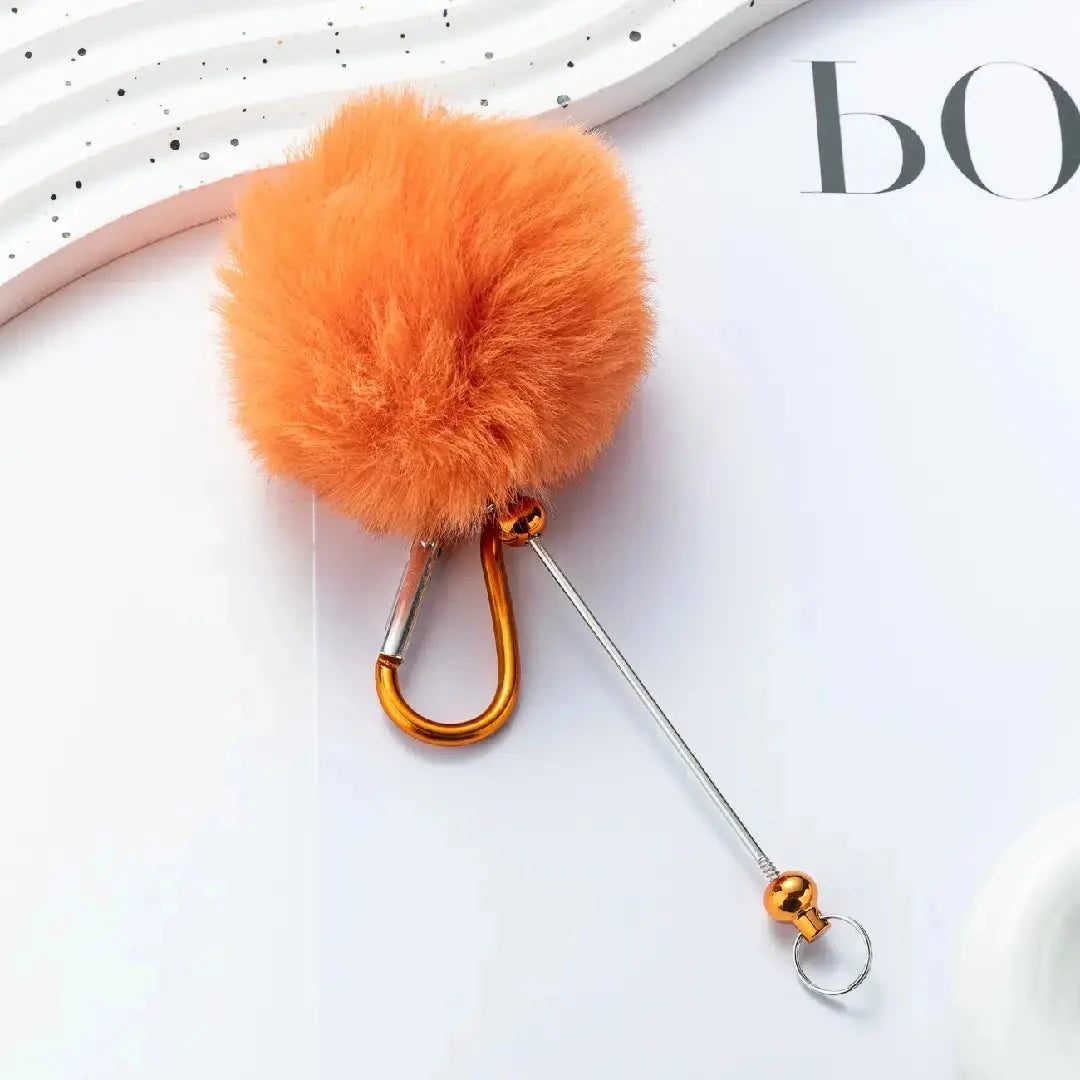 FS6871-Beaded Pom-Pom Keychain Clip for DIY Jewellery Zoe DIY Wholesale