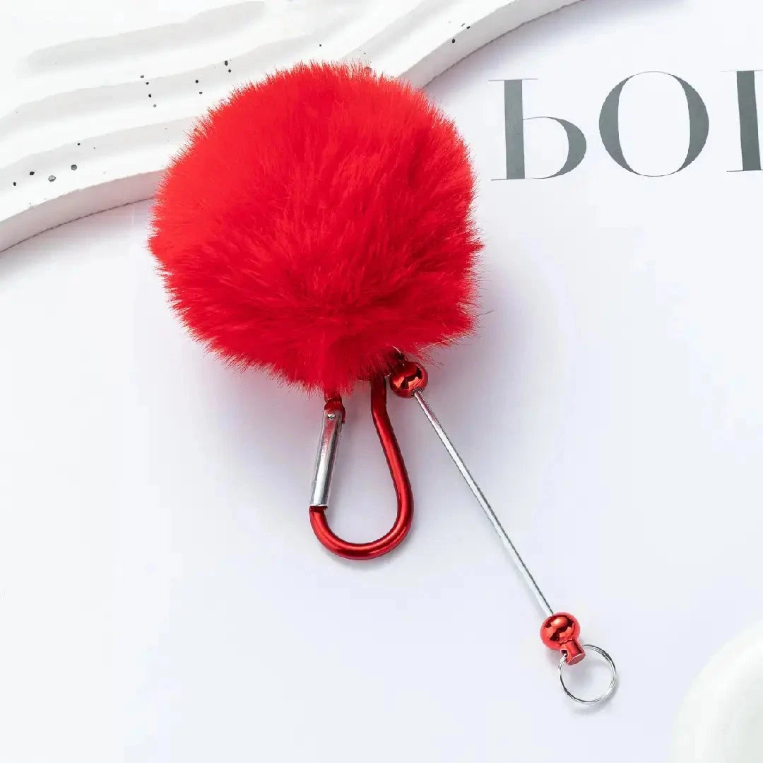 FS6871-Beaded Pom-Pom Keychain Clip for DIY Jewellery Zoe DIY Wholesale