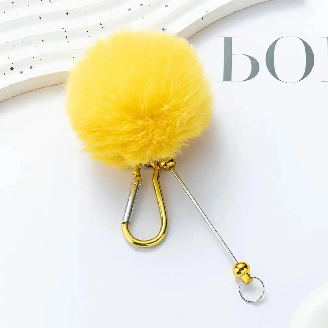 FS6871-Beaded Pom-Pom Keychain Clip for DIY Jewellery Zoe DIY Wholesale