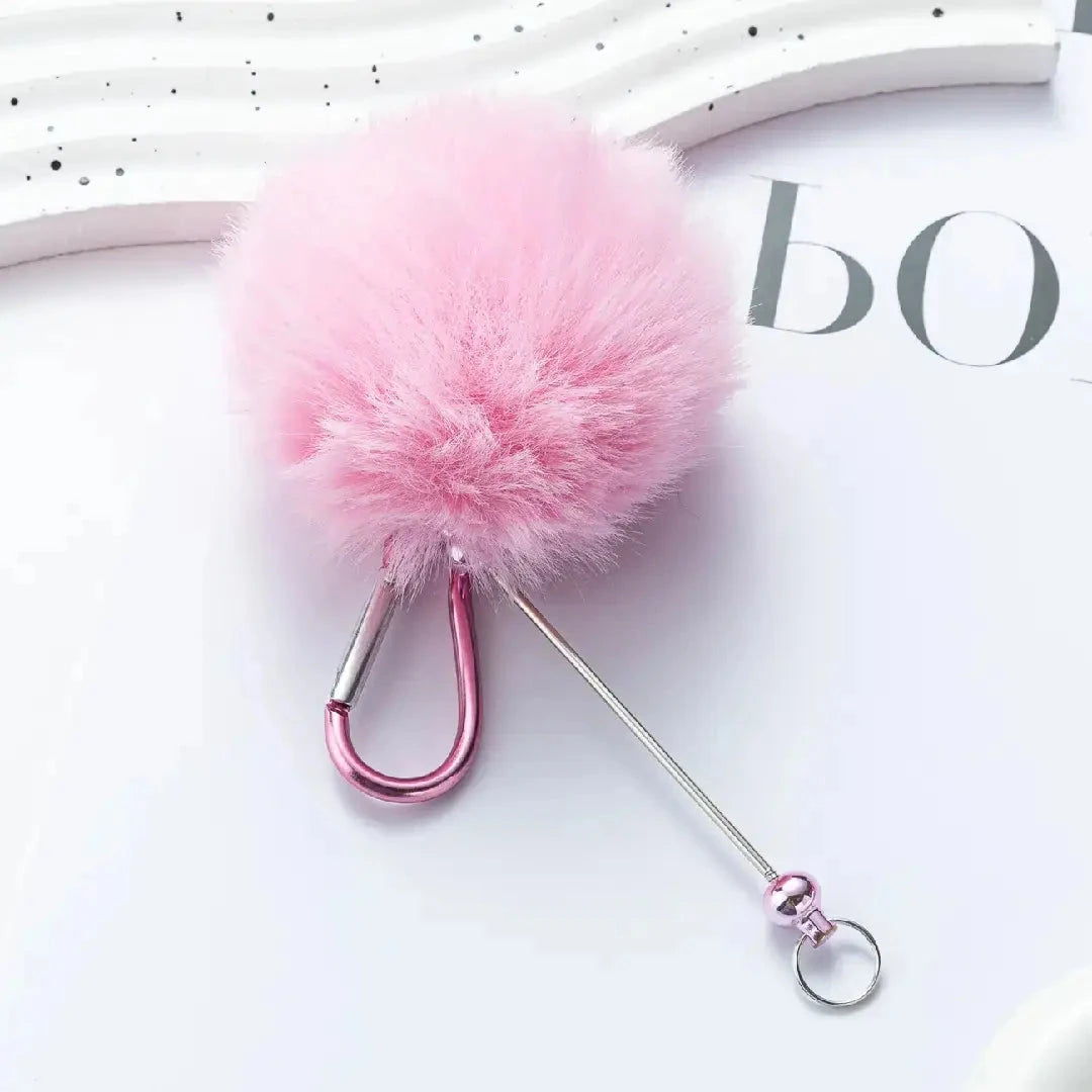 FS6871-Beaded Pom-Pom Keychain Clip for DIY Jewellery Zoe DIY Wholesale