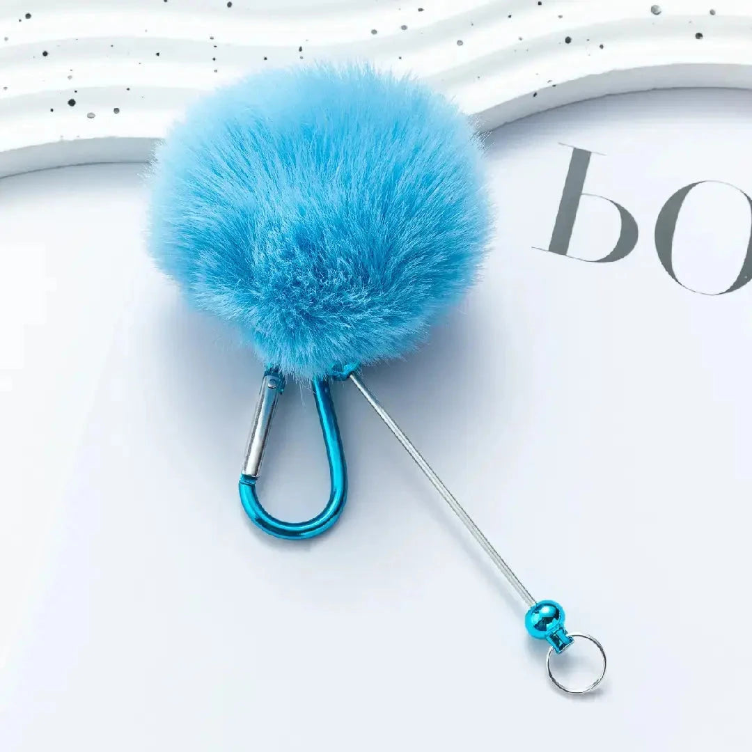 FS6871-Beaded Pom-Pom Keychain Clip for DIY Jewellery Zoe DIY Wholesale