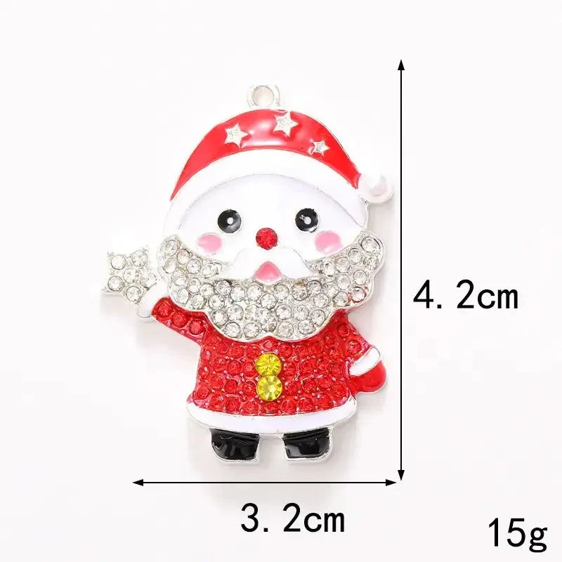 FS6905-32*42MM Santa Claus Alloy Pendant for Making Bracelets, Necklaces, Earrings, DIY Jewellery Crafts Zoe DIY Wholesale
