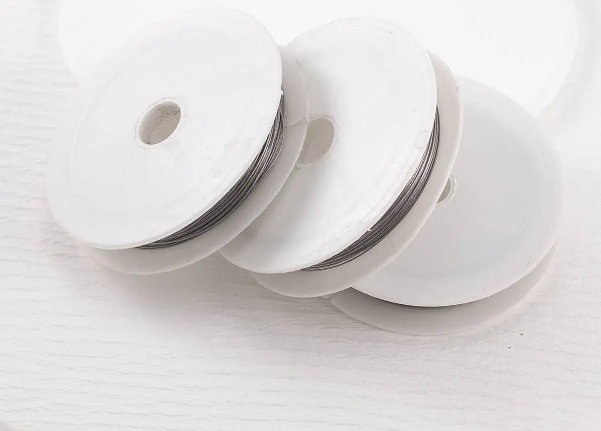 FS2441-0.7MM(about 30M/Roll) Silver Steel Wire For Multi-purpose, Jewelry, Decorative Objects, Floral Art Zoe DIY Wholesale