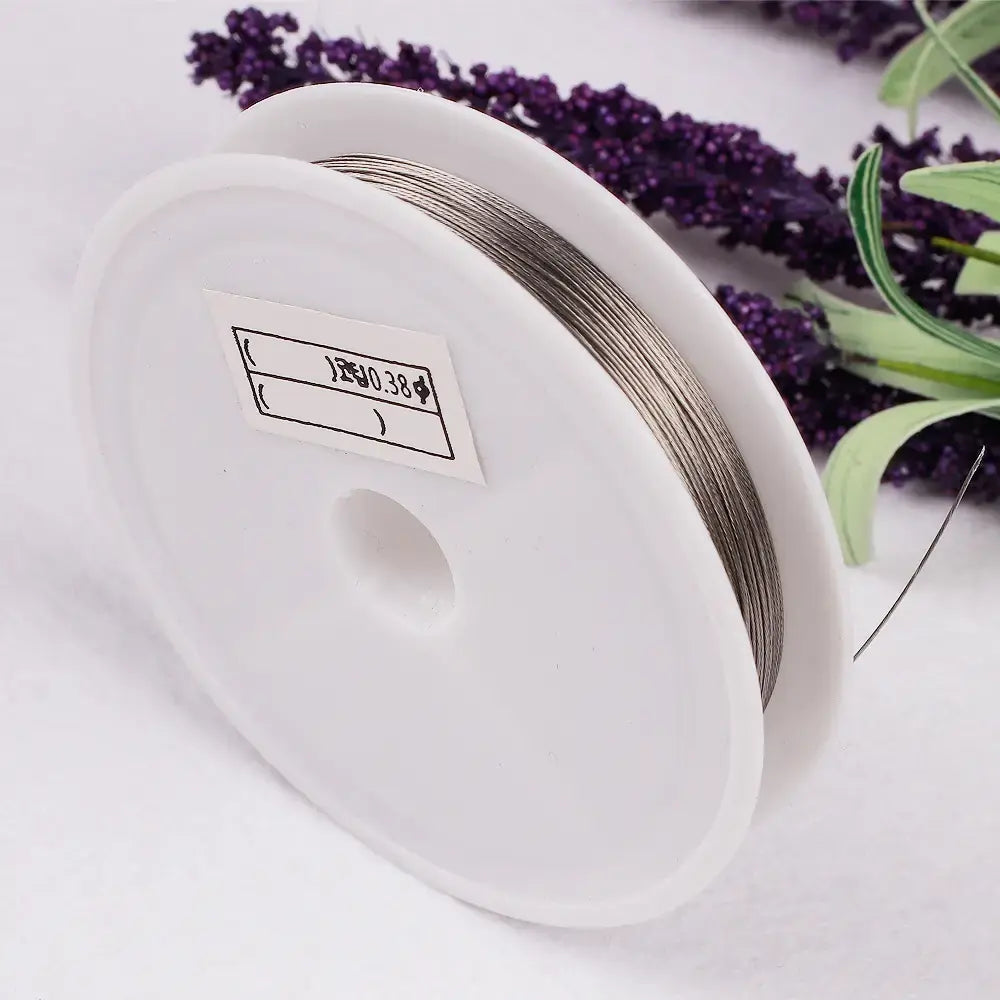 FS4419-0.38mm(about 25M/Roll) Silver Steel Wire For Multi-purpose, Jewelry, Decorative Objects, Floral Art Zoe DIY Wholesale