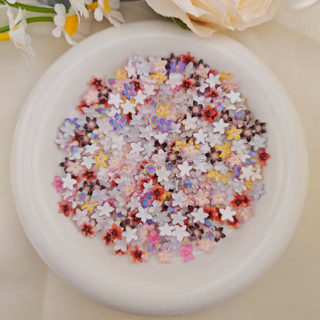FS6754-9MM Transparent Printing Resin Charms For Nail Charms Zoe DIY Wholesale