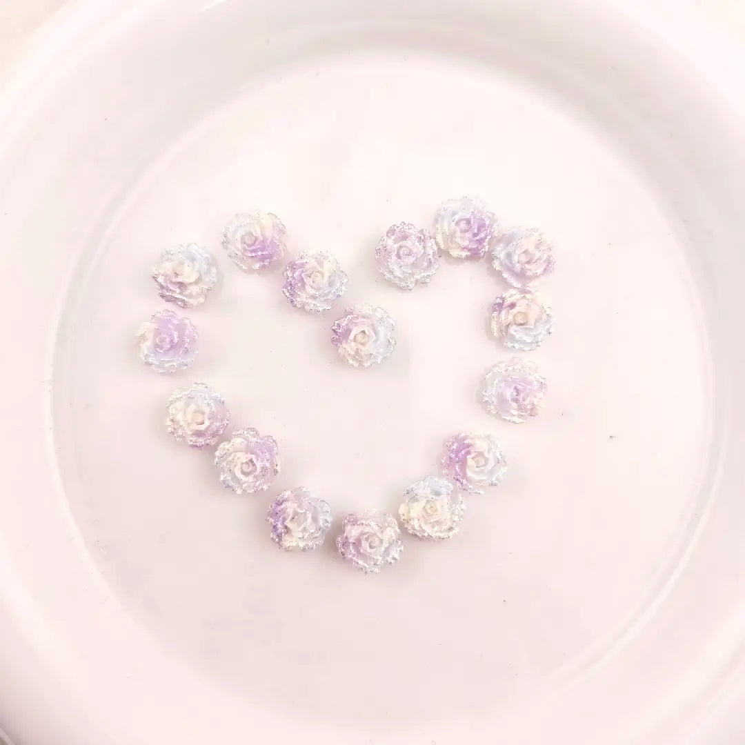 FS6081-10MM Luminous Soft Flower Charms For Nail Charms Zoe DIY Wholesale