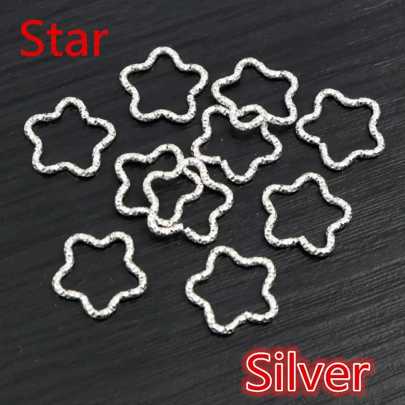 FS1586- 16mm Star Metal Jump Ring For DIY Making Zoe's DIY Shop