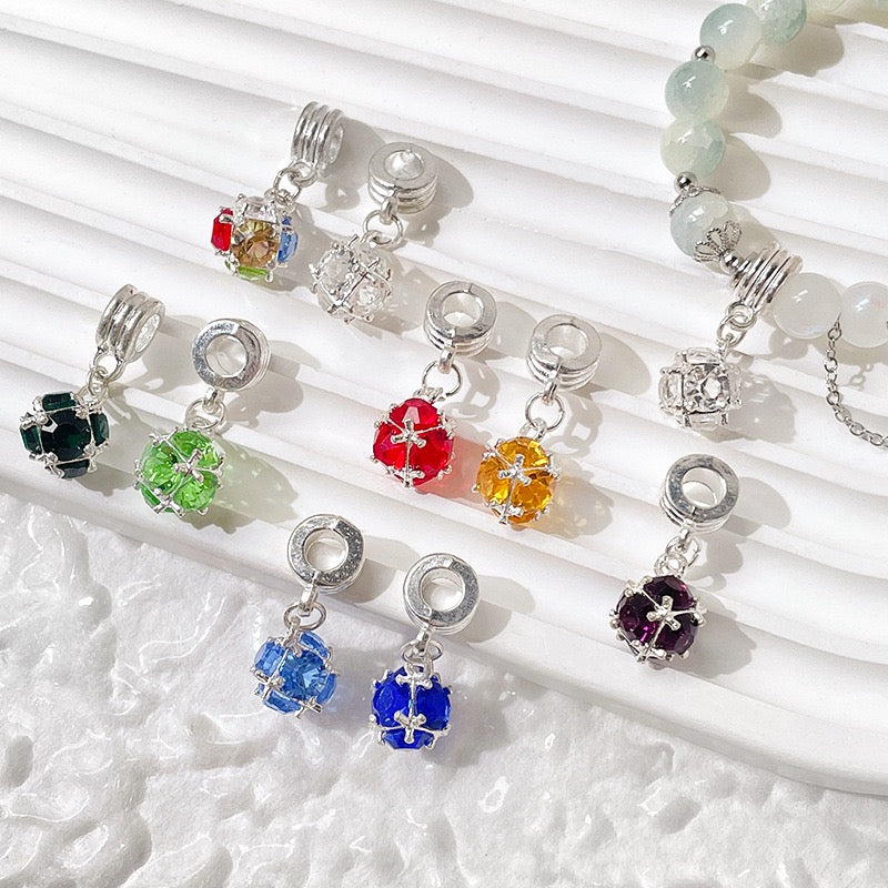 FS1093- Mixed Color Crystal Spacer Charms For Jewelry Making Zoe's DIY Shop