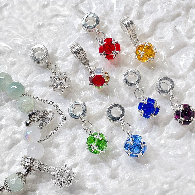 FS1093- Mixed Color Crystal Spacer Charms For Jewelry Making Zoe's DIY Shop