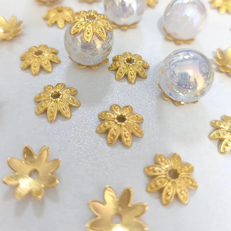 FS1323-14MM Sliver Flower Spacer Fit For Beadable Pens Zoe's DIY Shop