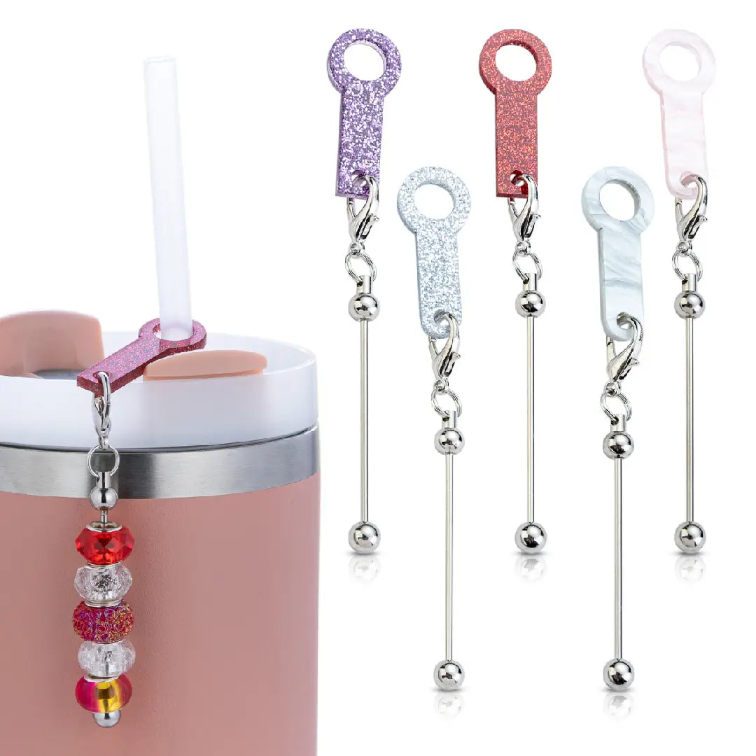 FS5695-&nbsp;DIY Beaded Acrylic Straw Charms Suitable For 8mm-10mm Water Cup Straw Accessories Zoe DIY Wholesale