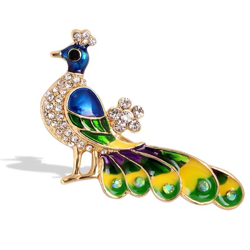 FS6936-52*33MM Peacock Enamel Pin For Jewellery Making Necklace Bracelet Earring Zoe DIY Wholesale