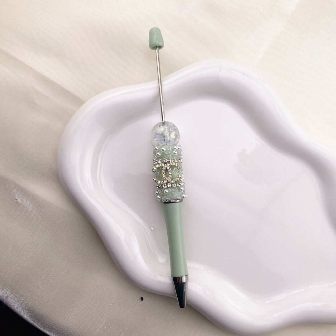 FS6952-Heavily Embellished Diamond-Beaded Pen For DIY Crafts Personalized Pen with Jewelry Beads Zoe DIY Wholesale