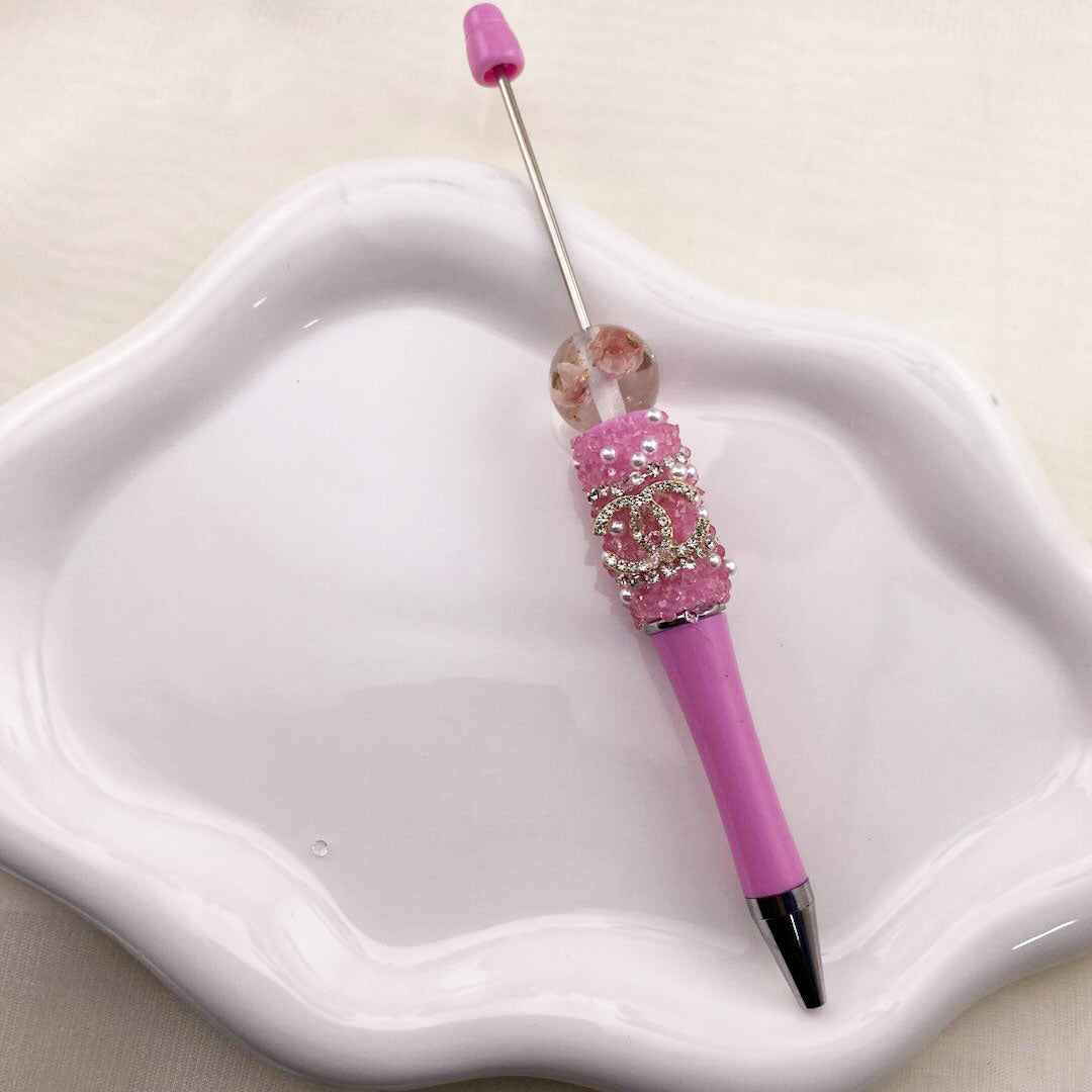 FS6952-Heavily Embellished Diamond-Beaded Pen For DIY Crafts Personalized Pen with Jewelry Beads Zoe DIY Wholesale